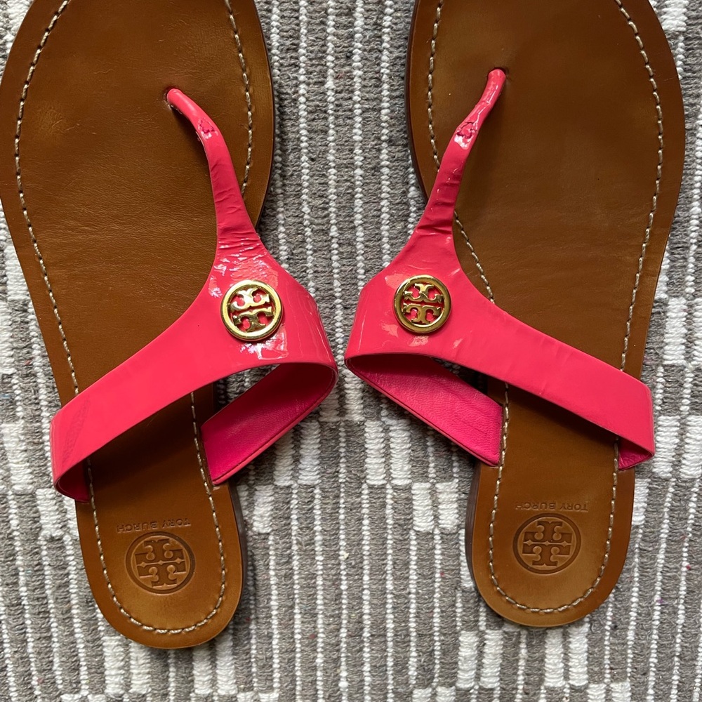 Tory Burch hot pink sandals